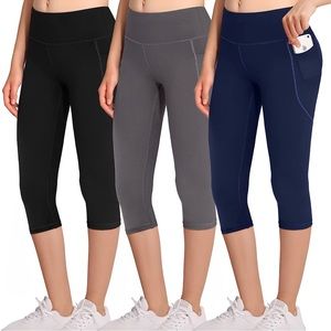 3-Pack of Girl’s Capri Leggings/Yoga Pants